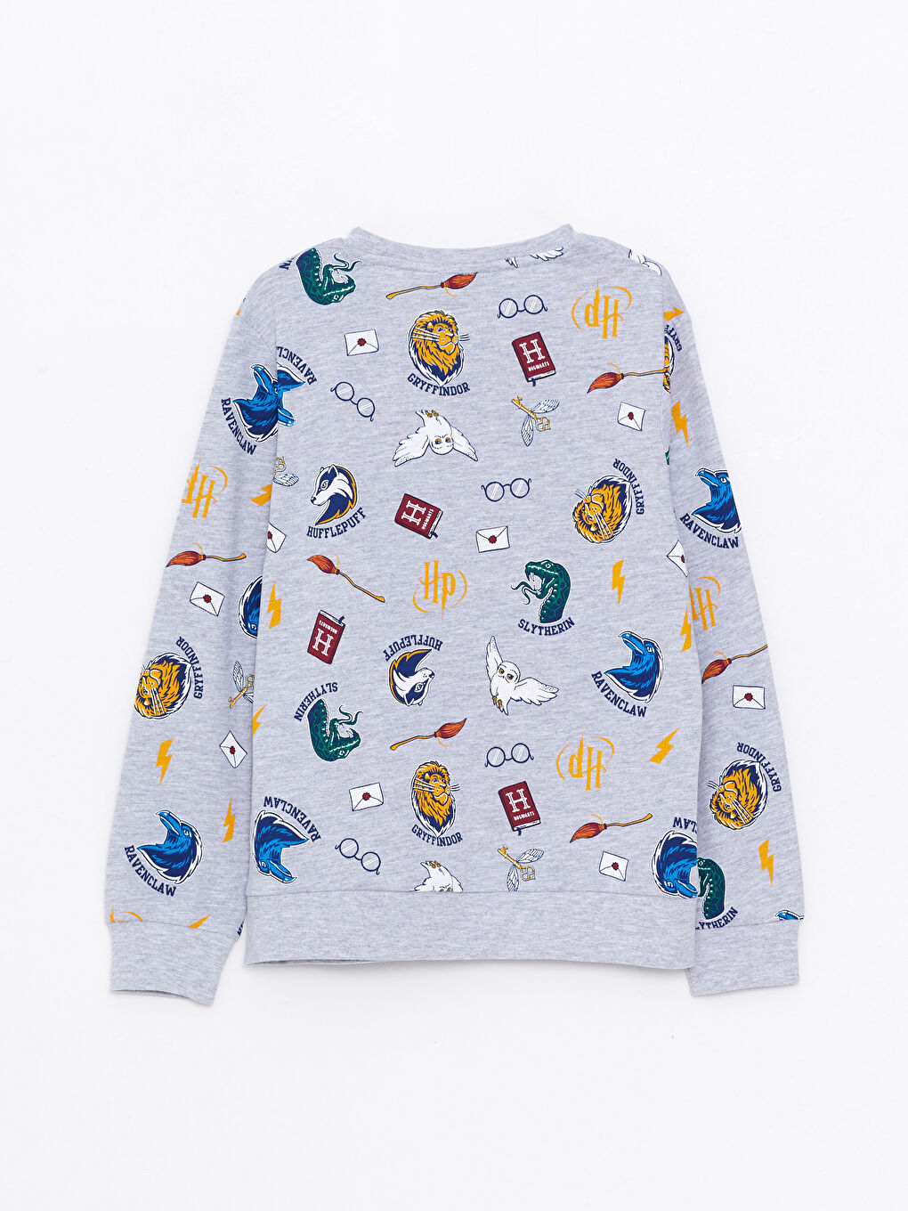 LCW Kids Bisiklet Yaka Harry Potter Baskılı Uzun Kollu Erkek Çocuk Tişört -W22896Z4-LRW