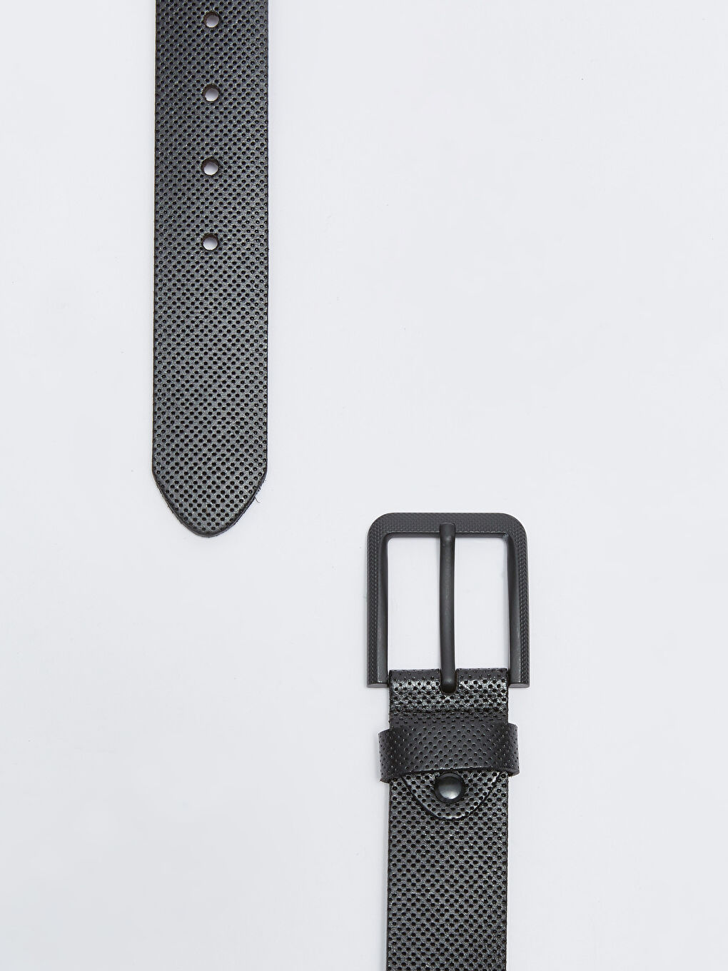 Siyah Hakiki Deri Erkek Chino Kemeri-2