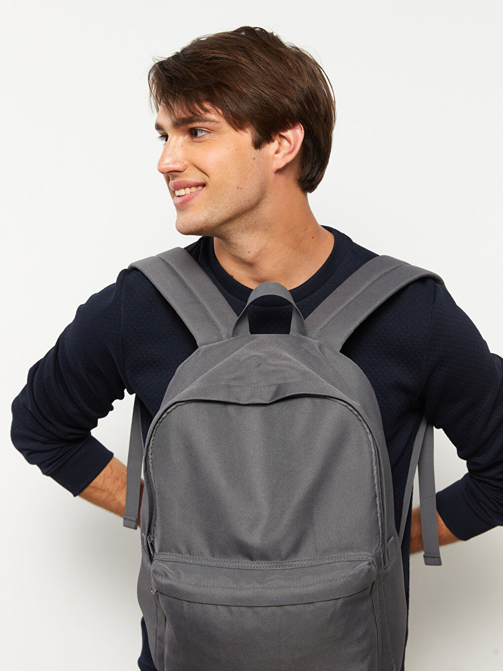 Etiket Baskılı Erkek Sırt Çantası-1