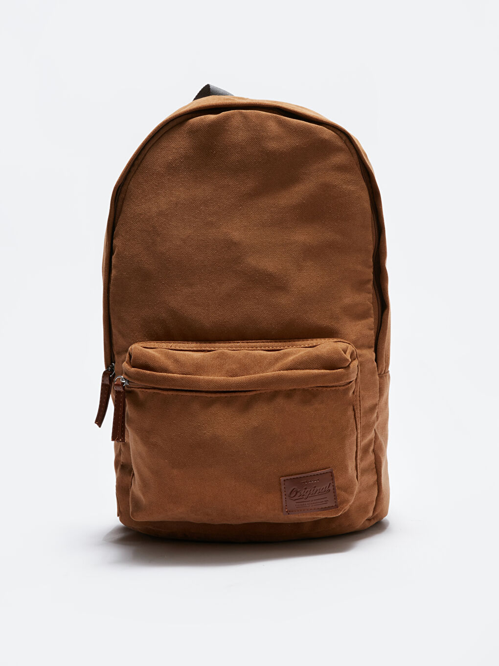 Kahverengi Etiket Baskılı Erkek Sırt Çantası-3