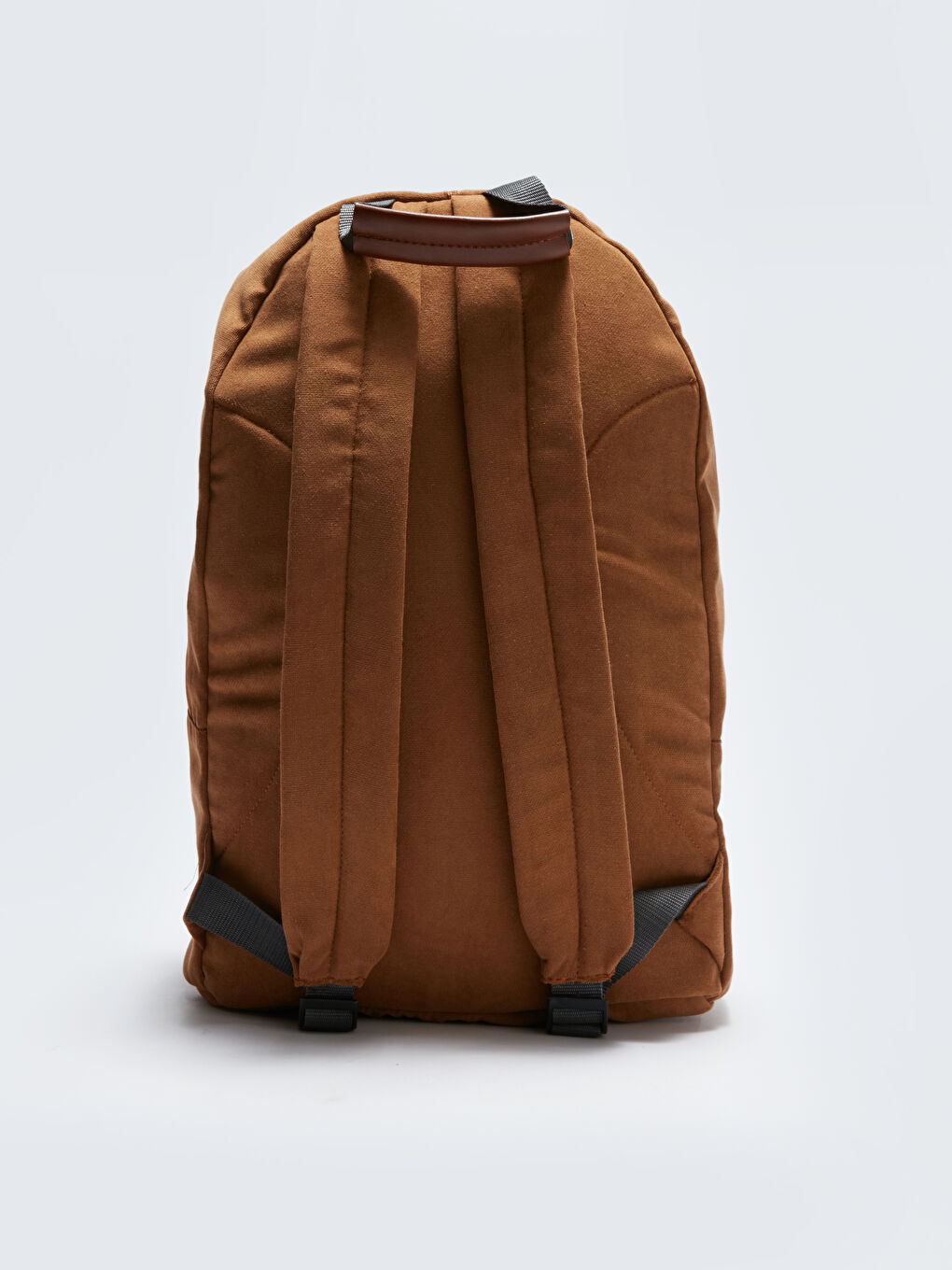 Kahverengi Etiket Baskılı Erkek Sırt Çantası-5