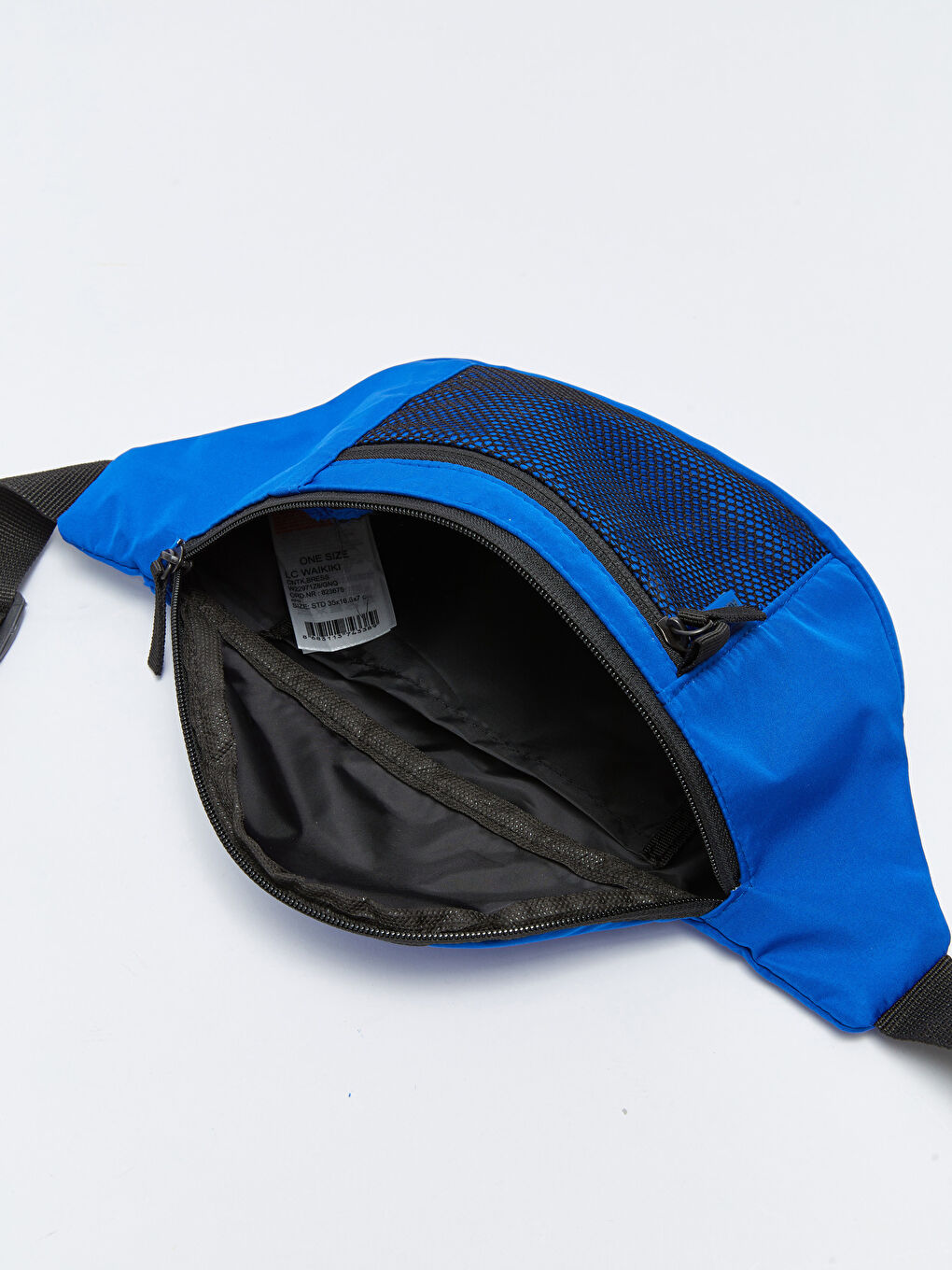 Mavi File Detaylı Erkek Bel Çantası-3