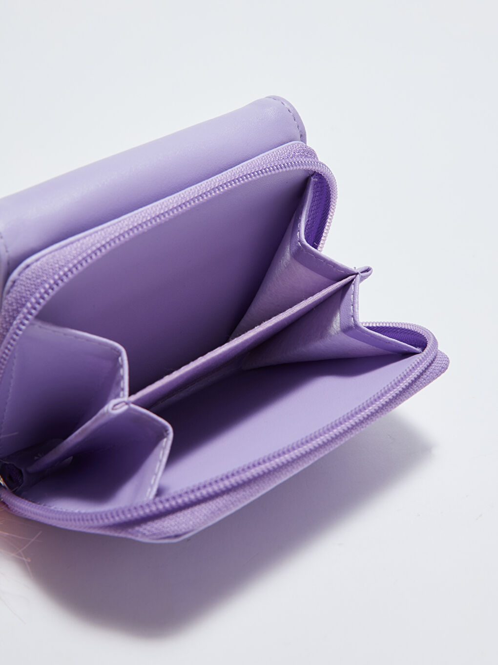 Lila Deri Görünümlü Baskılı Kız Çocuk Cüzdan-3