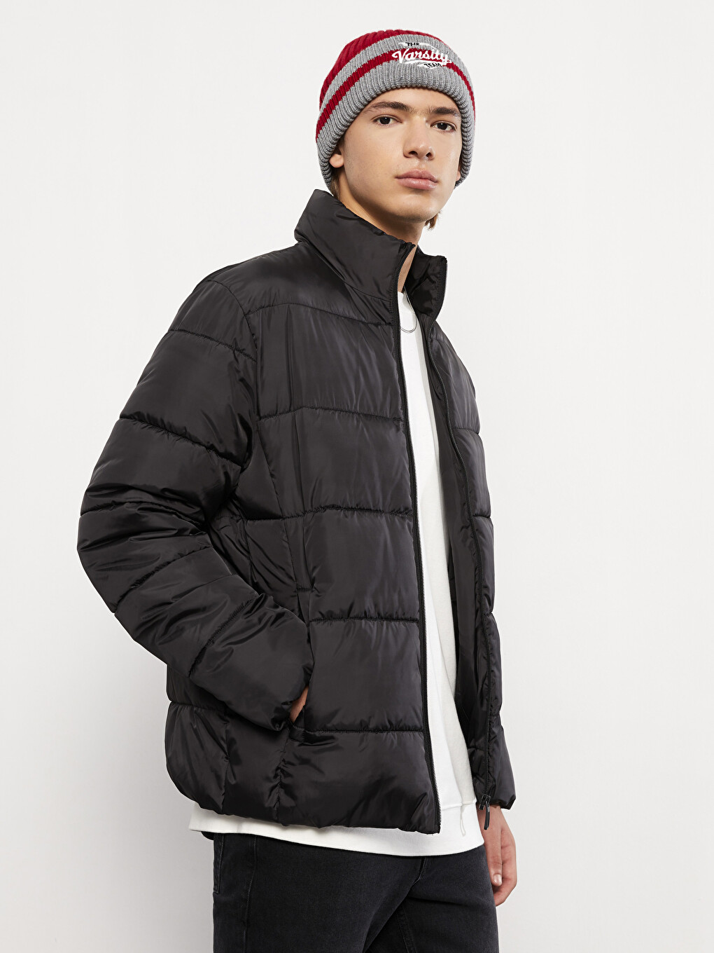 Standard Fit Funnel Neck Men's Puffer Coat
