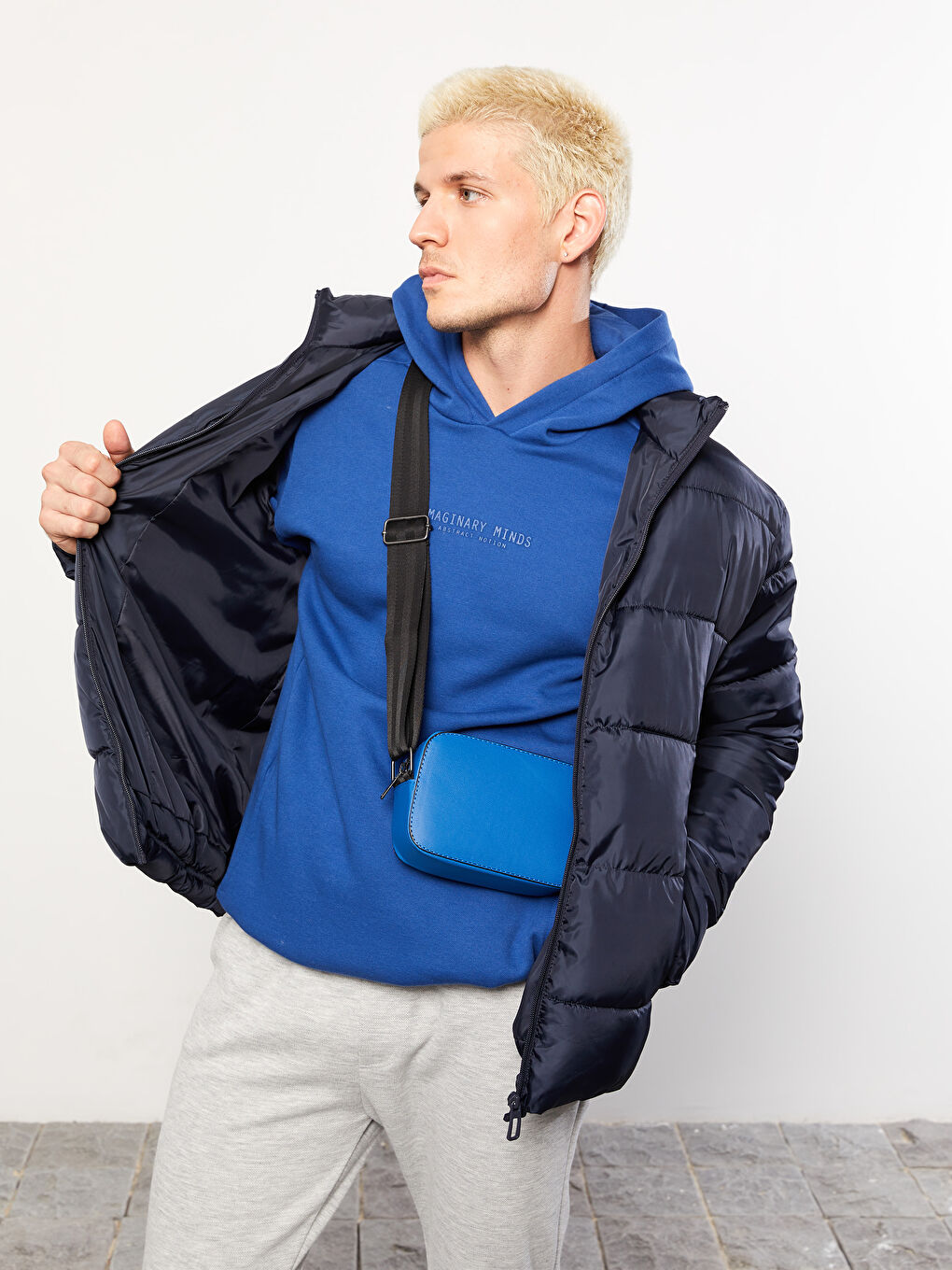 Standard Fit Funnel Neck Men's Puffer Coat-2