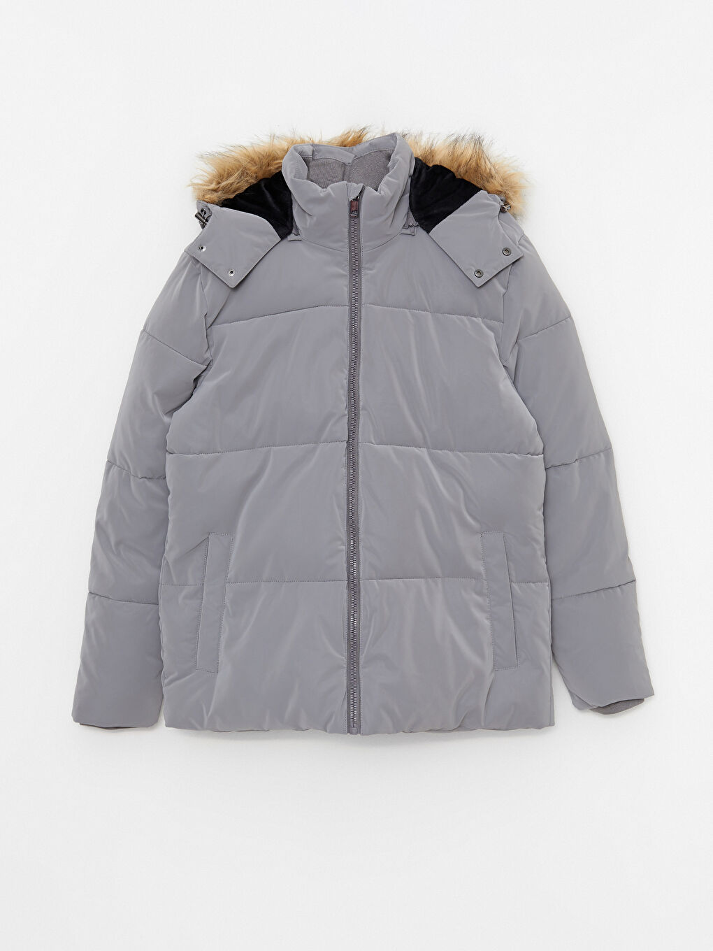 Standard Fit Hooded Men's Puffer Coat-5