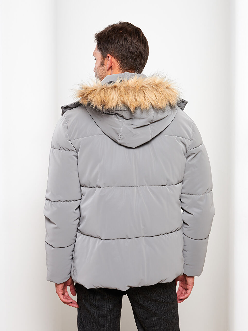 Standard Fit Hooded Men's Puffer Coat-4