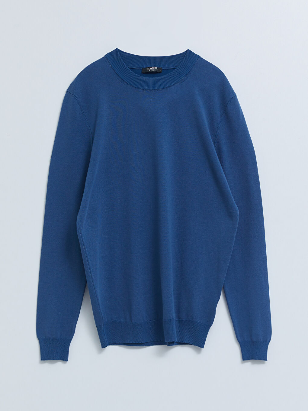 Crew Neck Long Sleeve Men's Tricot Sweater-5