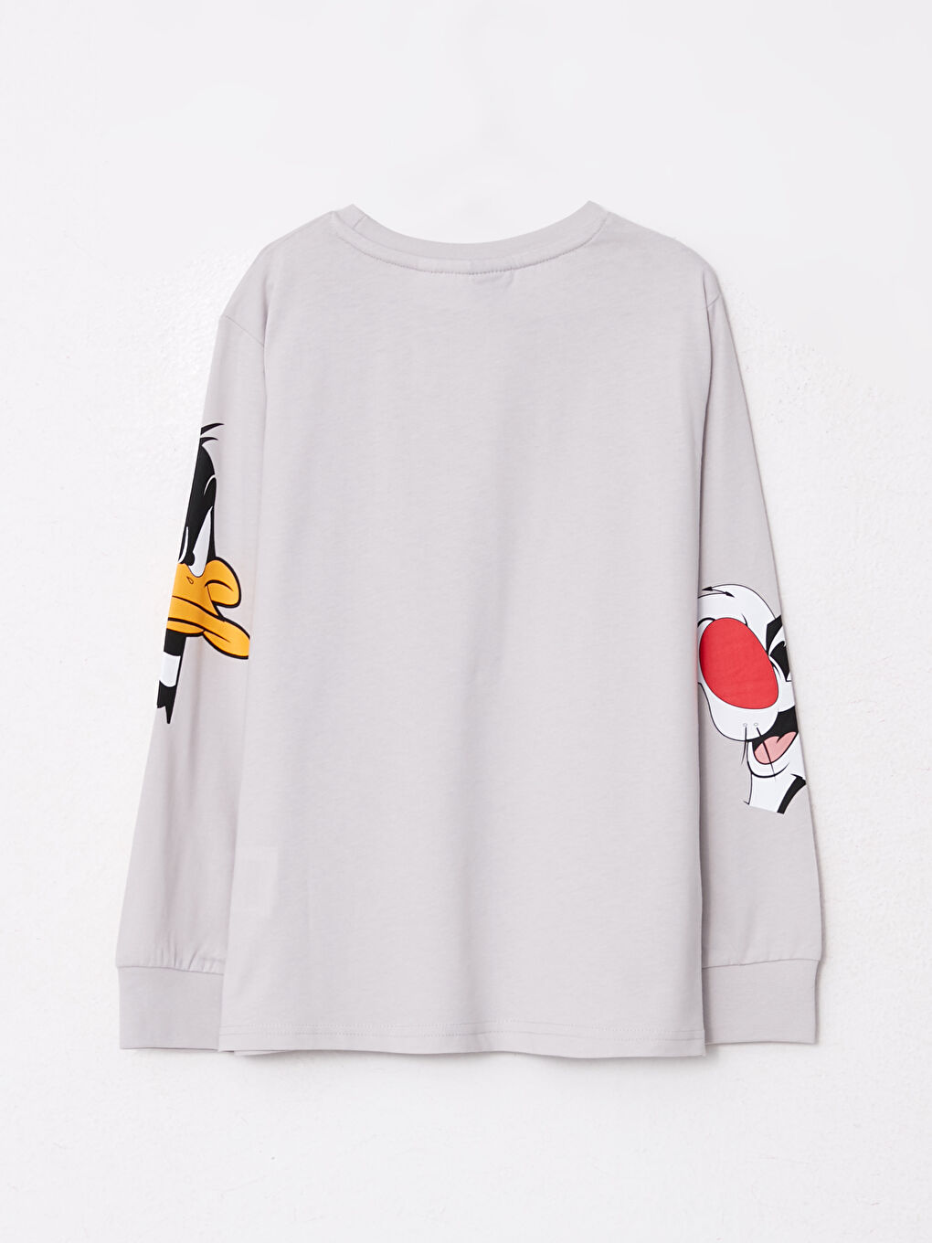 Crew Neck Looney Tunes Printed Long Sleeve Boy T-shirt-1