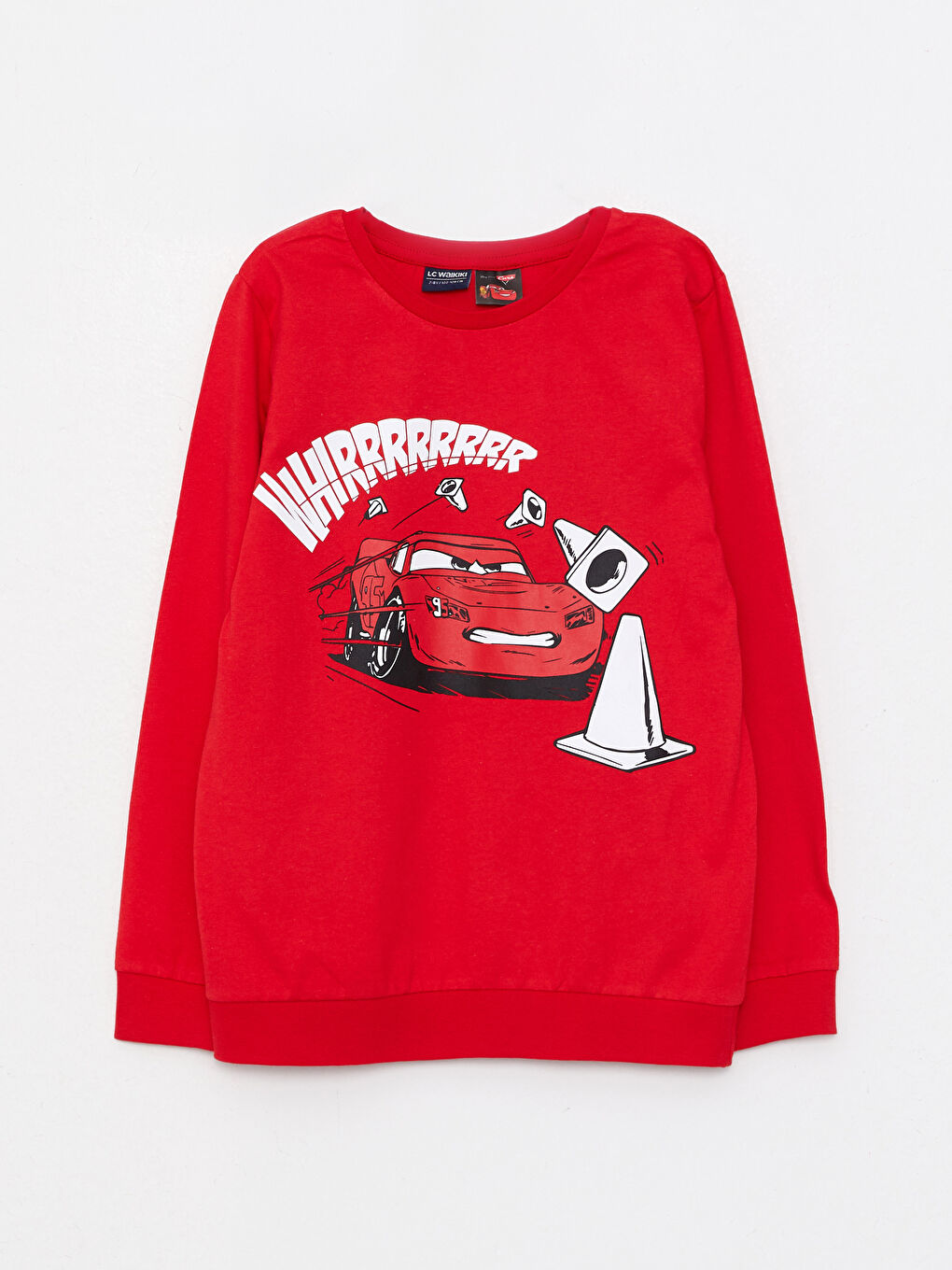 LCW Kids Crew Neck Cars Printed Long Sleeve Boy Sweatshirt and