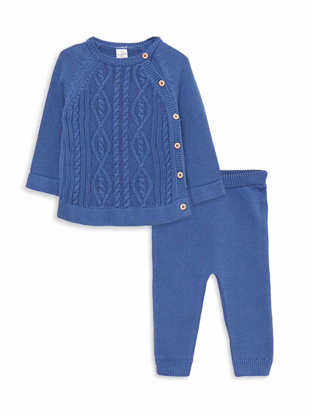 Ensemble Cardigan et Pantalon en Tricot à Motifs Bébé Garçon Col Rond Manches Longues Lot de 2