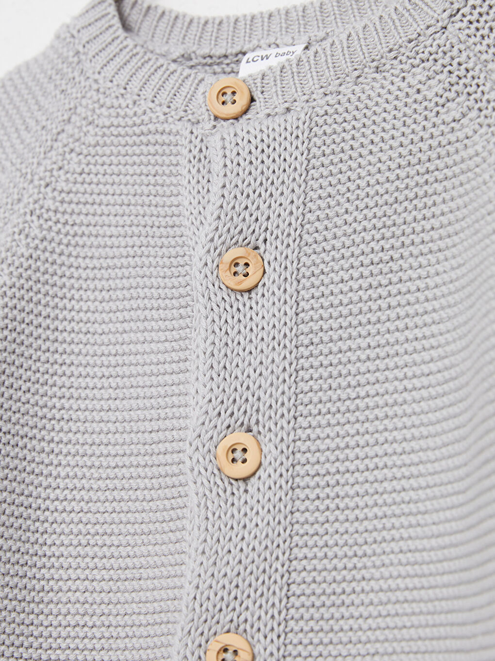 Crew Neck Long Sleeve Baby Boy Tricot Cardigan-1