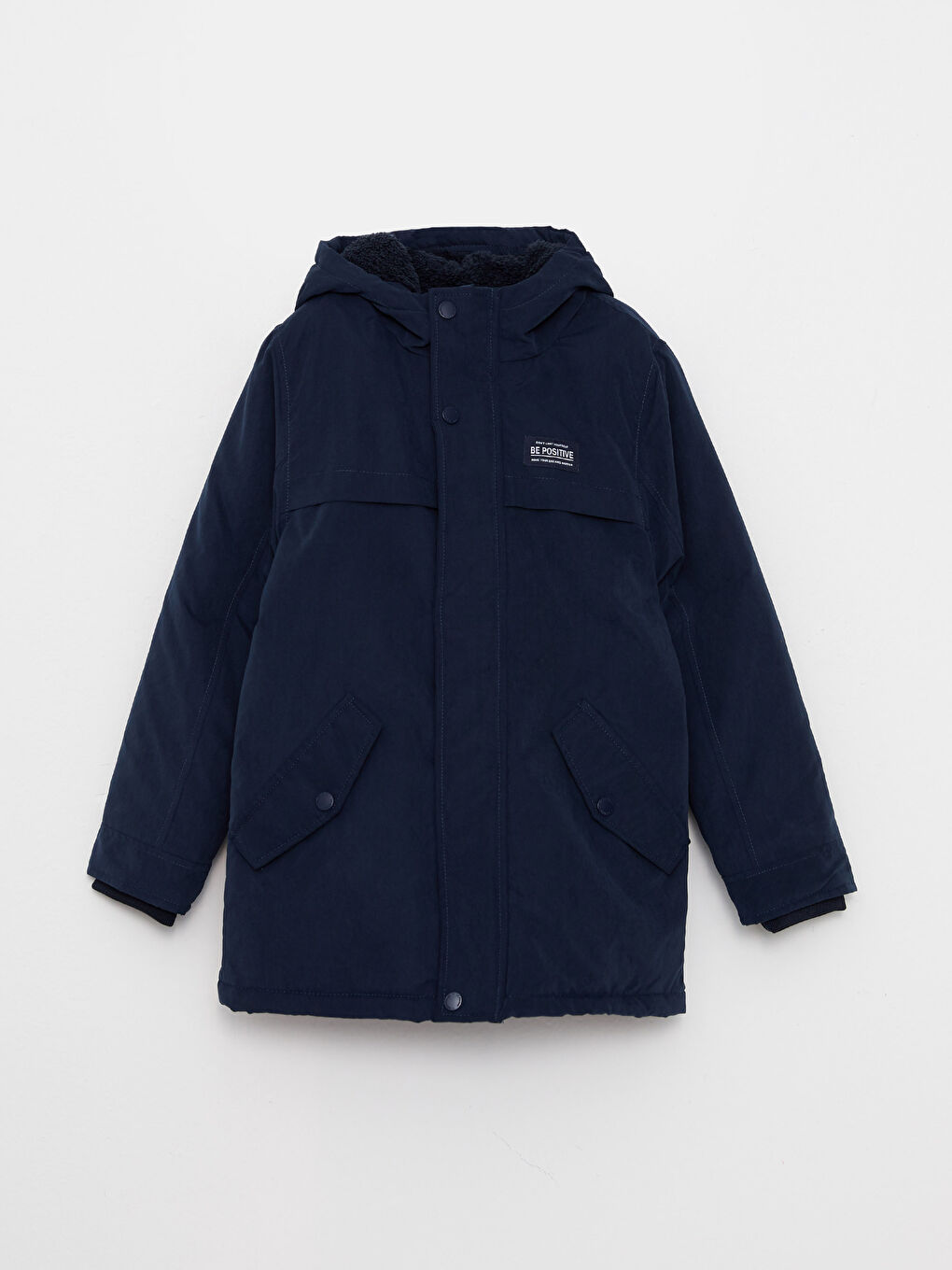 LC Waikiki Hooded Basic Boy Coat -W23073Z4-HRZ