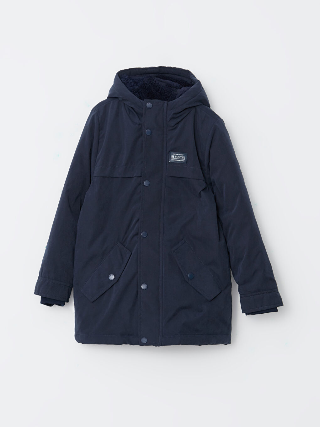 LC Waikiki Hooded Basic Boy Coat -W23073Z4-HRZ