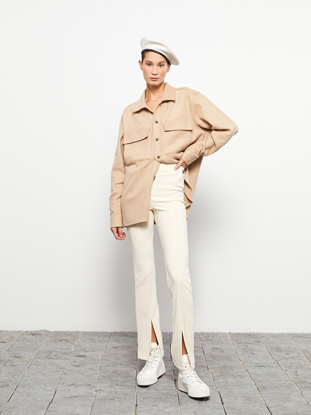 Women's Slim Fit Plain Trousers