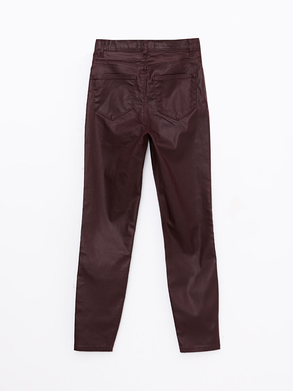 Ekstra Dar Fit Düz Cep Detaylı Kadın Pantolon-6