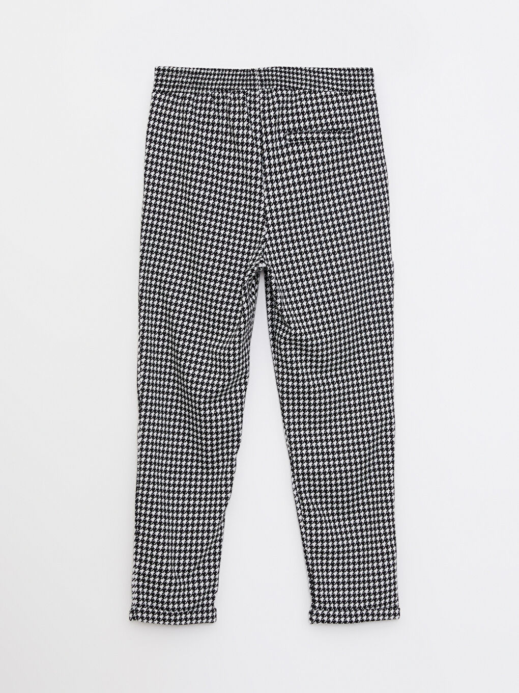 Siyah Standart Fit Desenli Kadın Pantolon-6