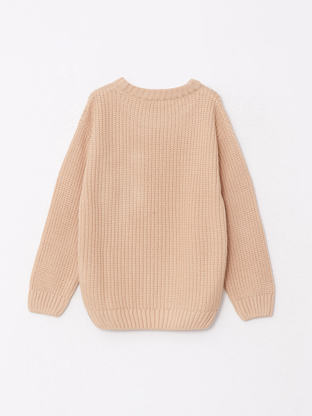 Crew Neck Basic Long Sleeve Boys' Knitwear Sweater-1