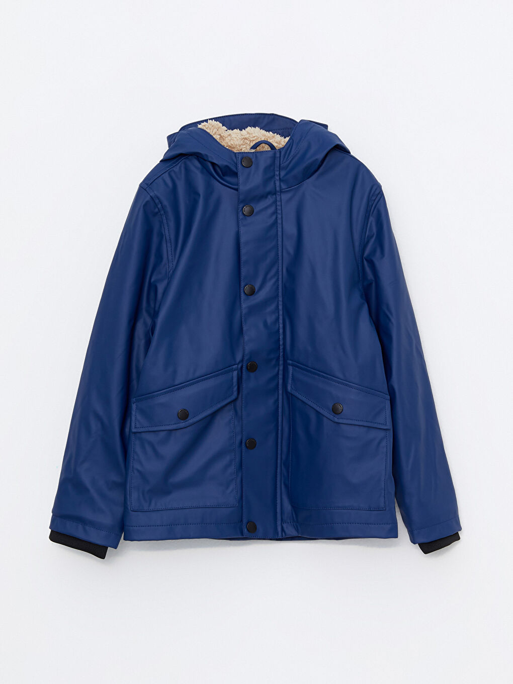 Базовое пальто для мальчика с капюшоном-5