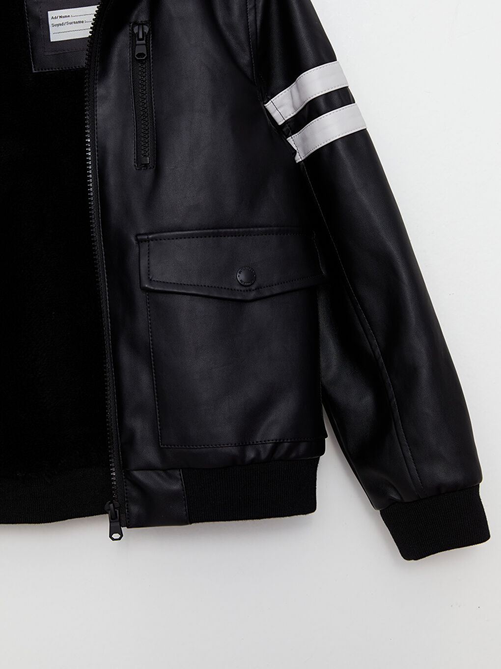 LCW Kids Hooded Faux Leather Boys' Coat -W23112Z4-CVL