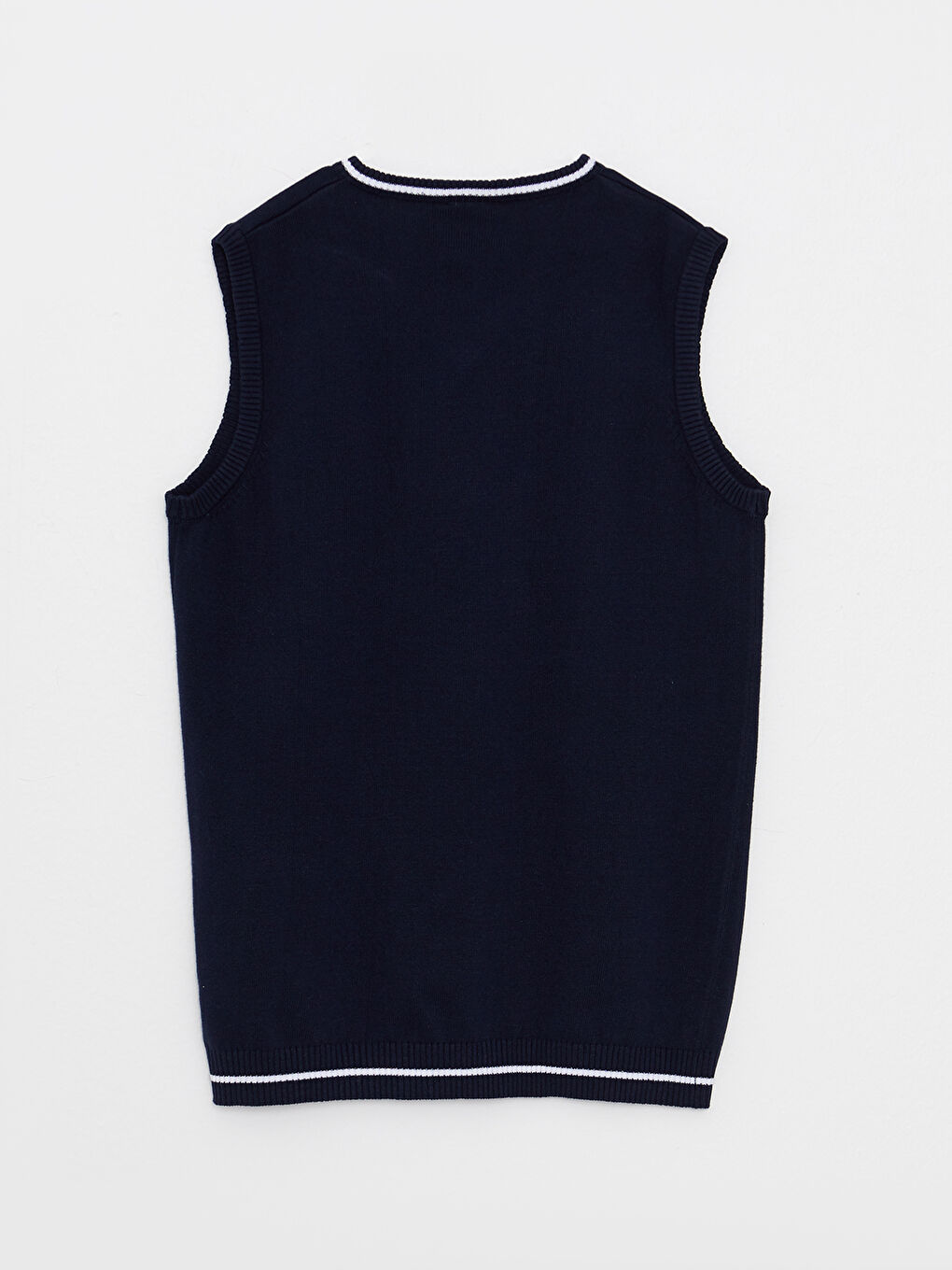 Свитер-жилет из трикотажа с V-образным вырезом для мальчиков-1