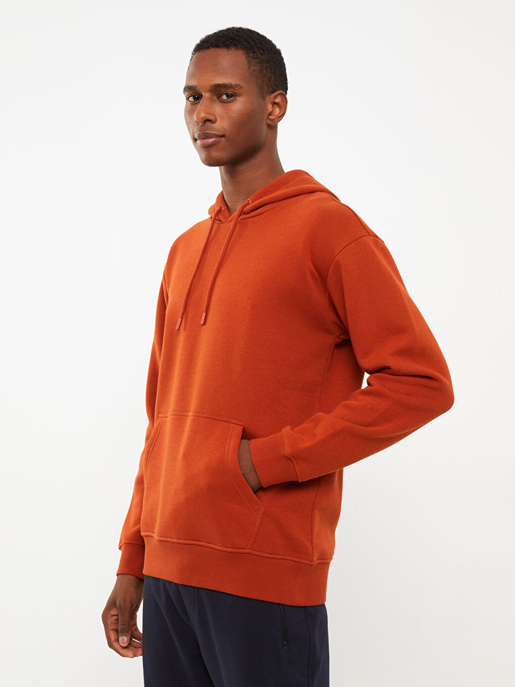 XSIDE Uzun Kollu Erkek Kalın Hoodie -W23123Z8-QQK