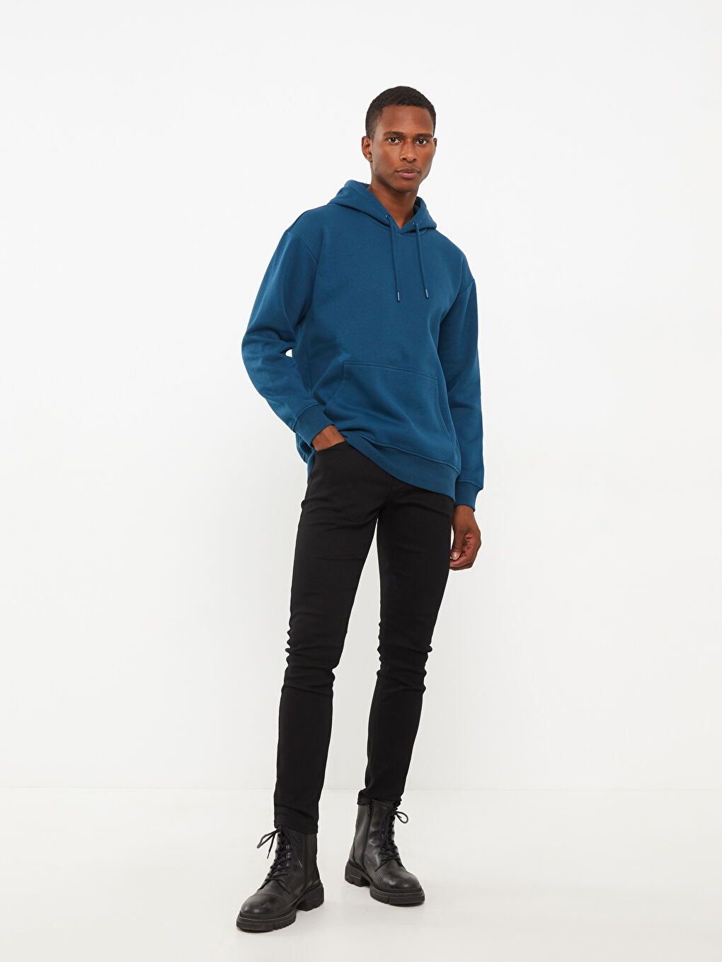 XSIDE Uzun Kollu Erkek Kalın Hoodie -W23123Z8-S8Y