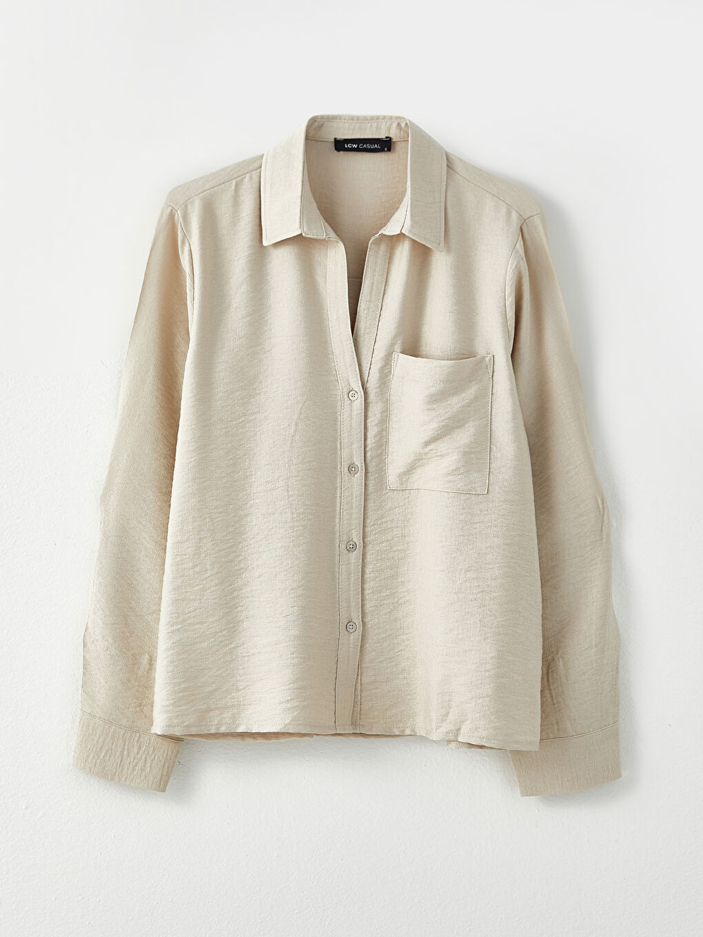 Рубашка с пуговицами, стандартная, с длинным рукавом, для женщин-6