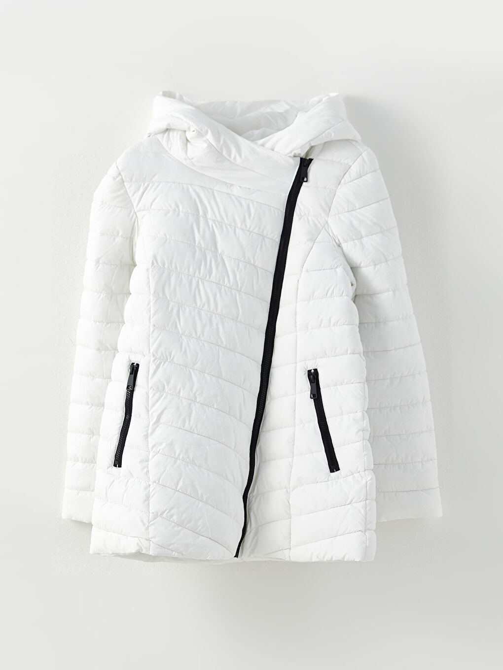 Women's Hooded Plain Puffer Coat-6