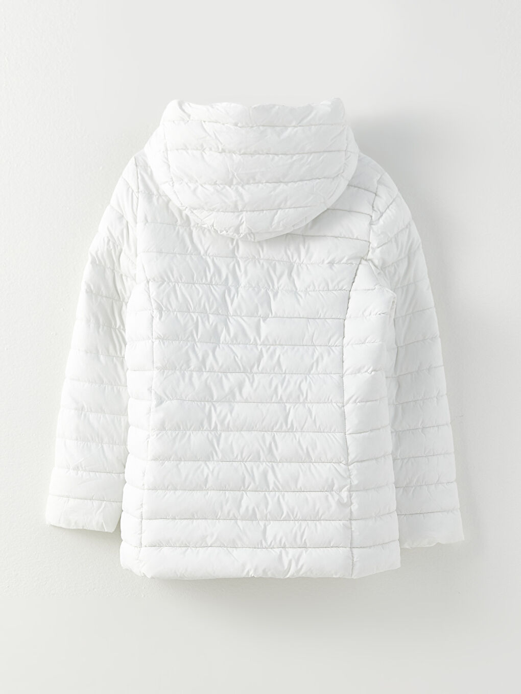 Women's Hooded Plain Puffer Coat-7