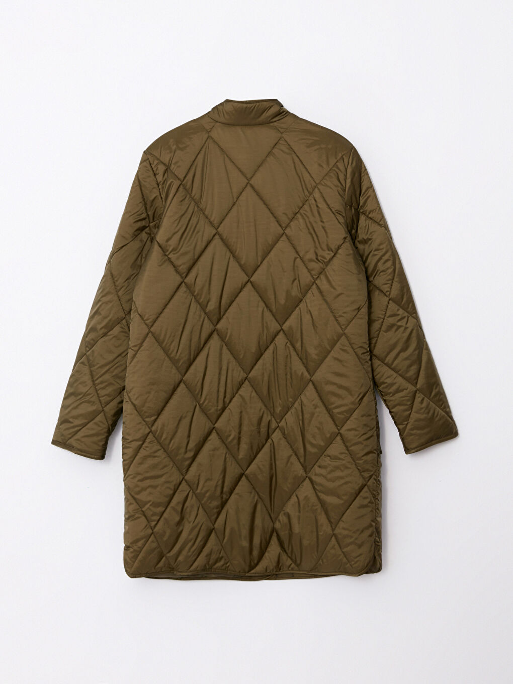 Women's Down Jacket With Stand Collar Quilted Pattern Long Sleeve -W23148Z8-RYT