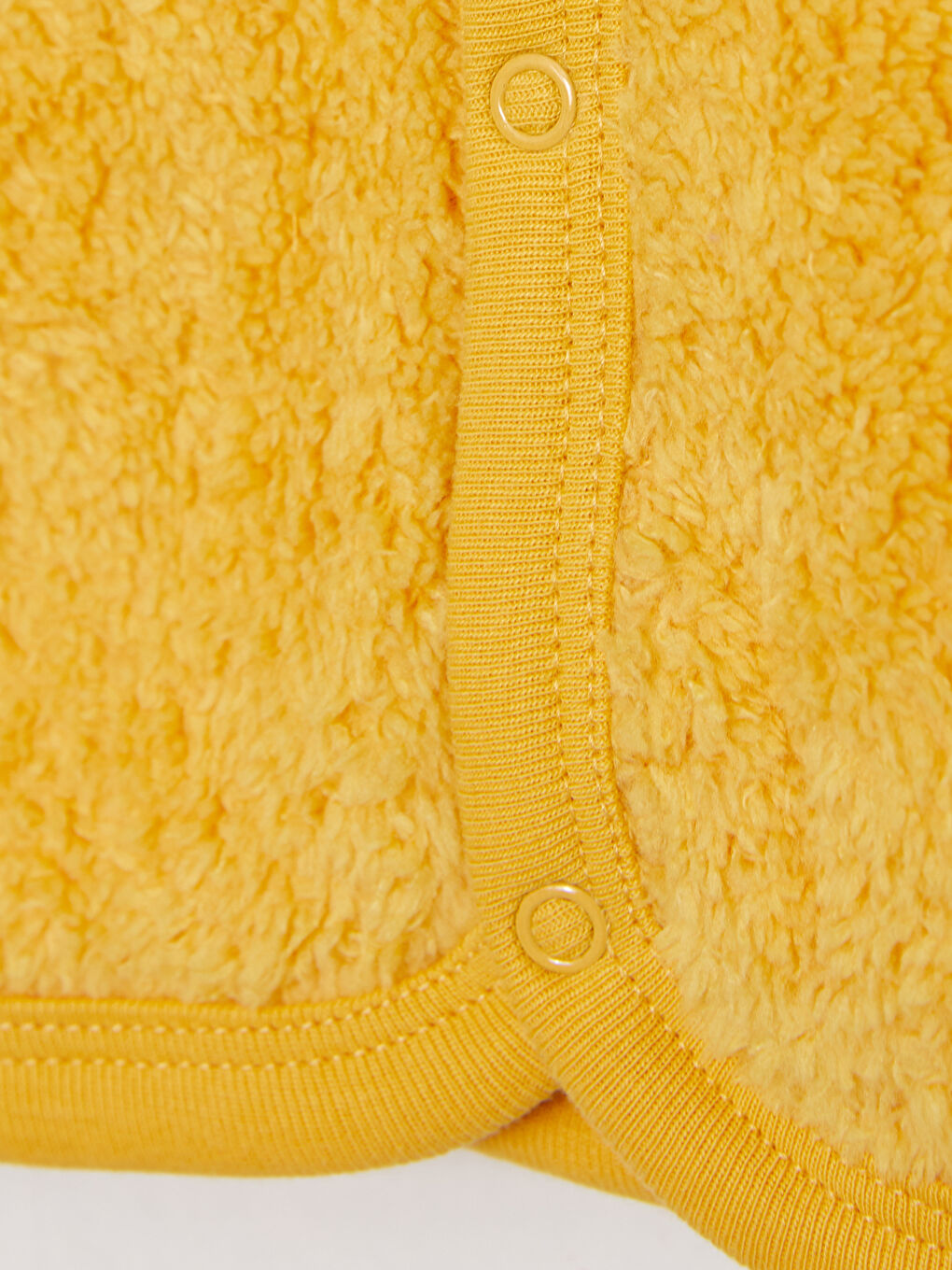 Sarı Bisiklet Yaka Pelüş Erkek Bebek Yelek-1