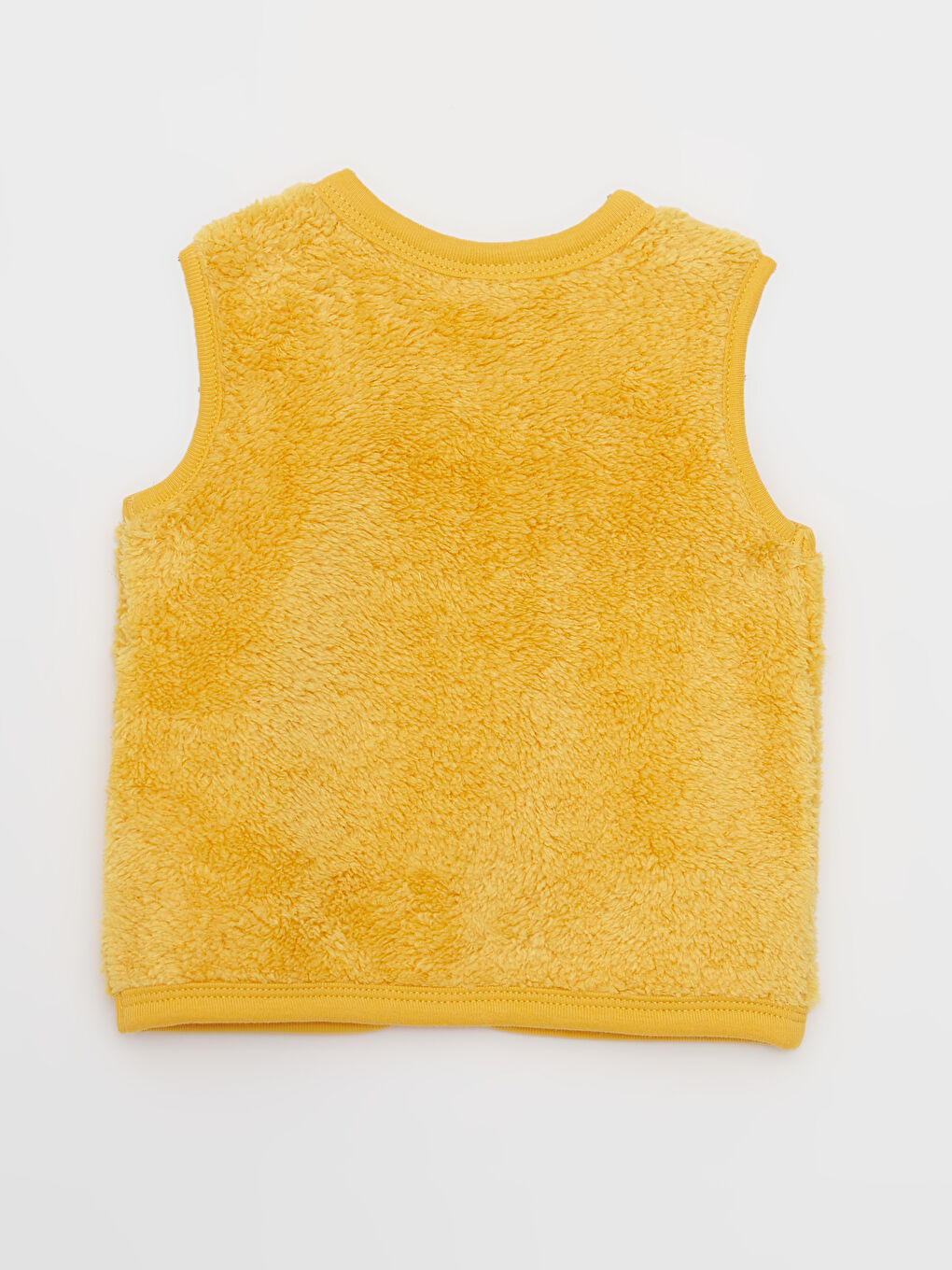 Sarı Bisiklet Yaka Pelüş Erkek Bebek Yelek-2