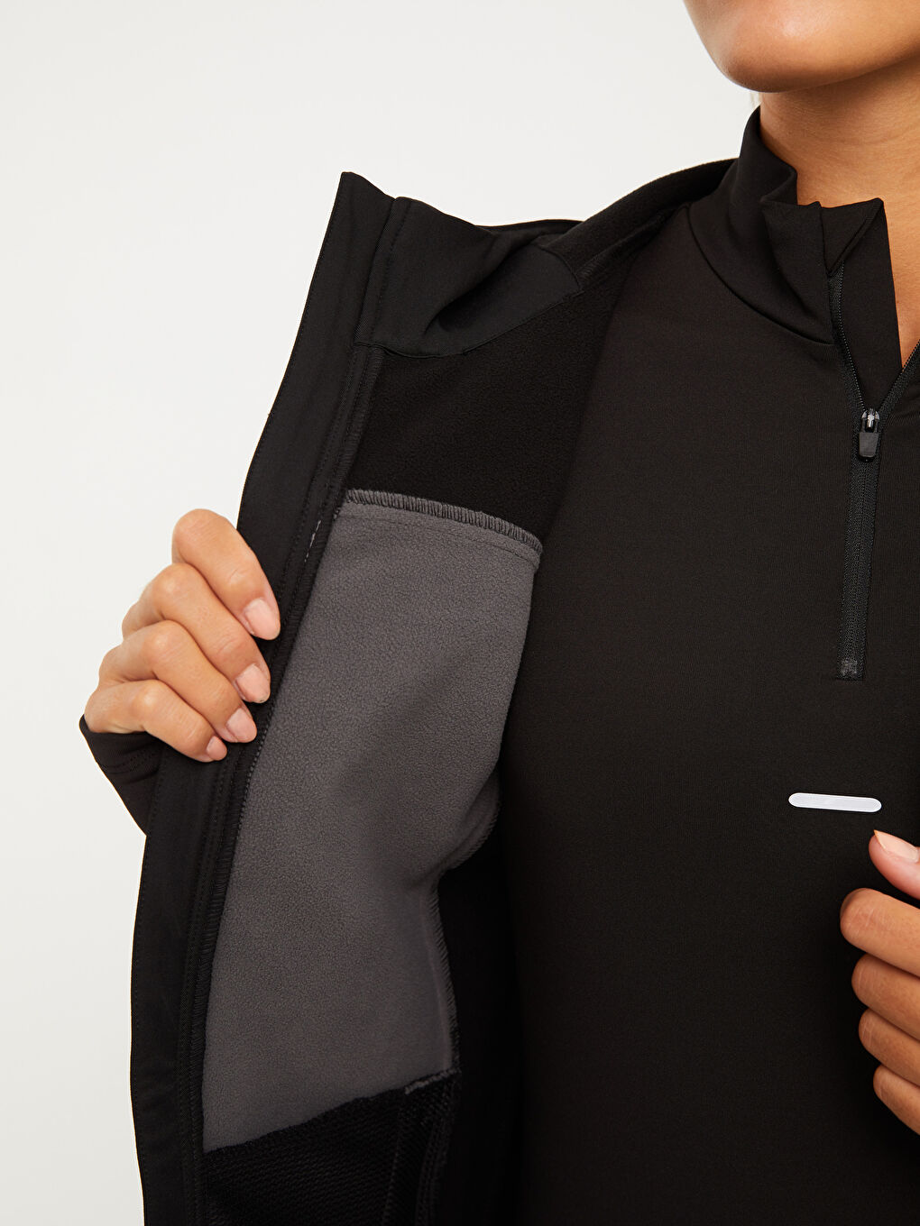 Hooded Color Block Long Sleeve Women's Outdoor Cardigan-5