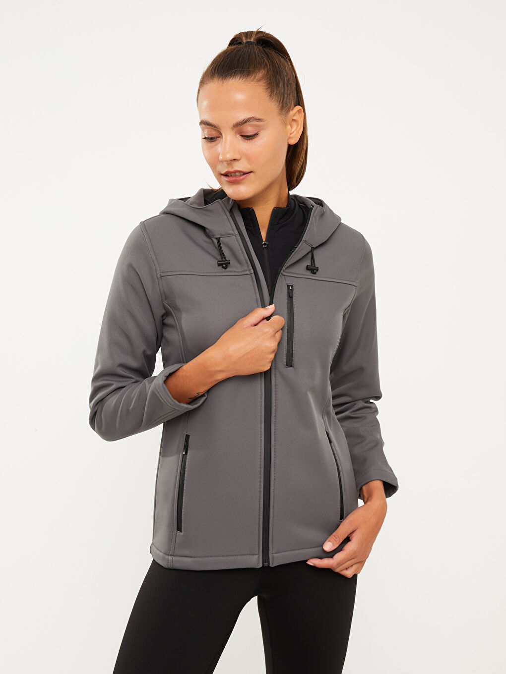 LCW OUTDOOR Mit Kapuze Farbblock Langarm Outdoor-Cardigan für Damen -W23191Z8-S4K