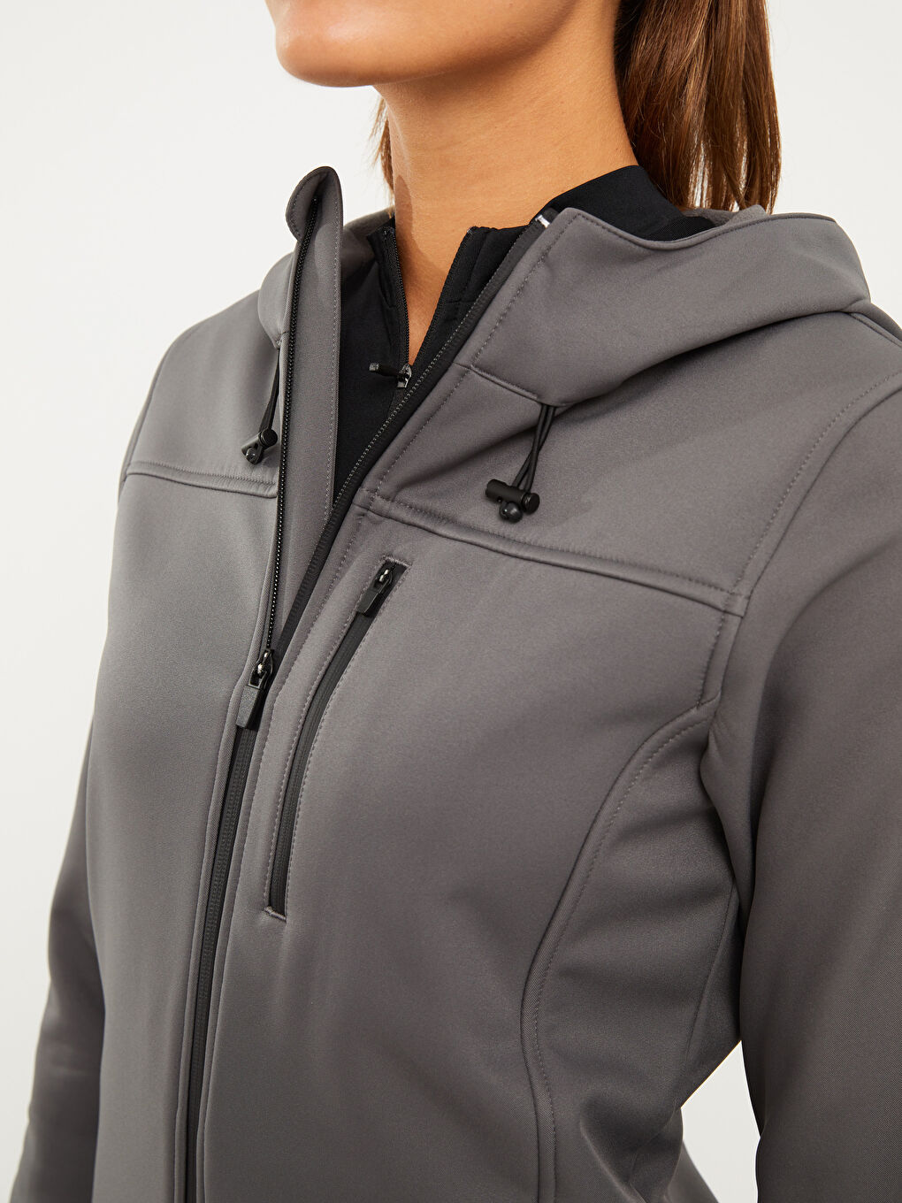 LCW OUTDOOR Mit Kapuze Farbblock Langarm Outdoor-Cardigan für Damen -W23191Z8-S4K