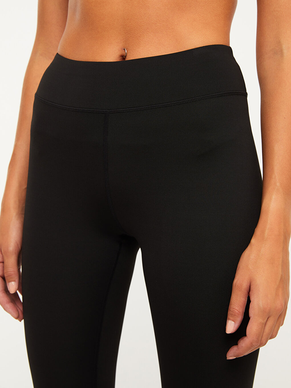 Elastic Waist Plain Outdoor Women's Leggings -W23199Z8-CVL