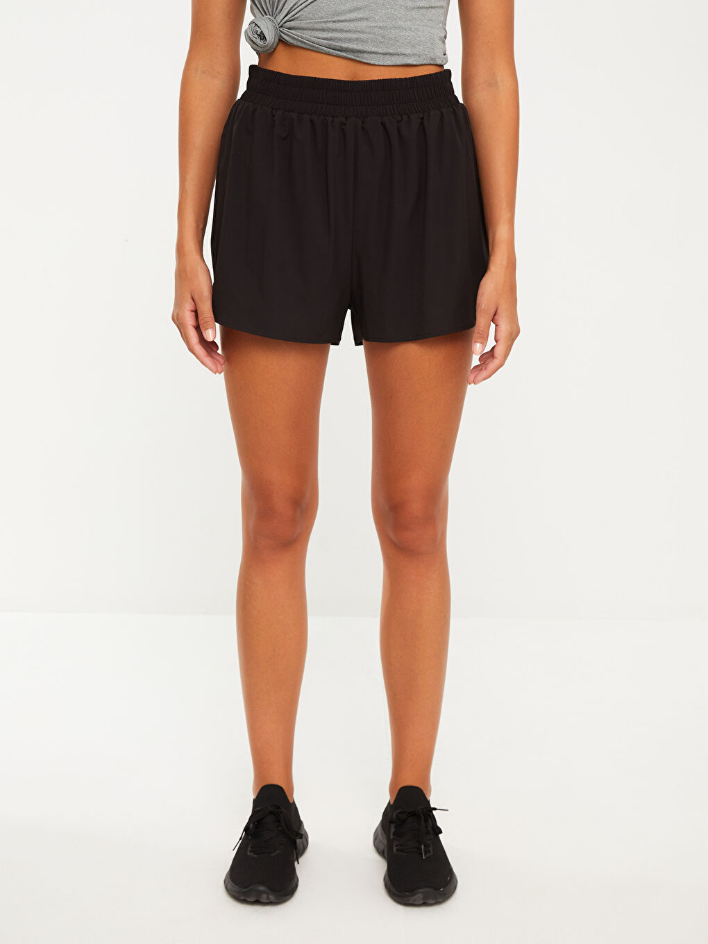 LCW OUTDOOR Women's Straight Elastic Waist Outdoor Shorts -W23200Z8-CVL