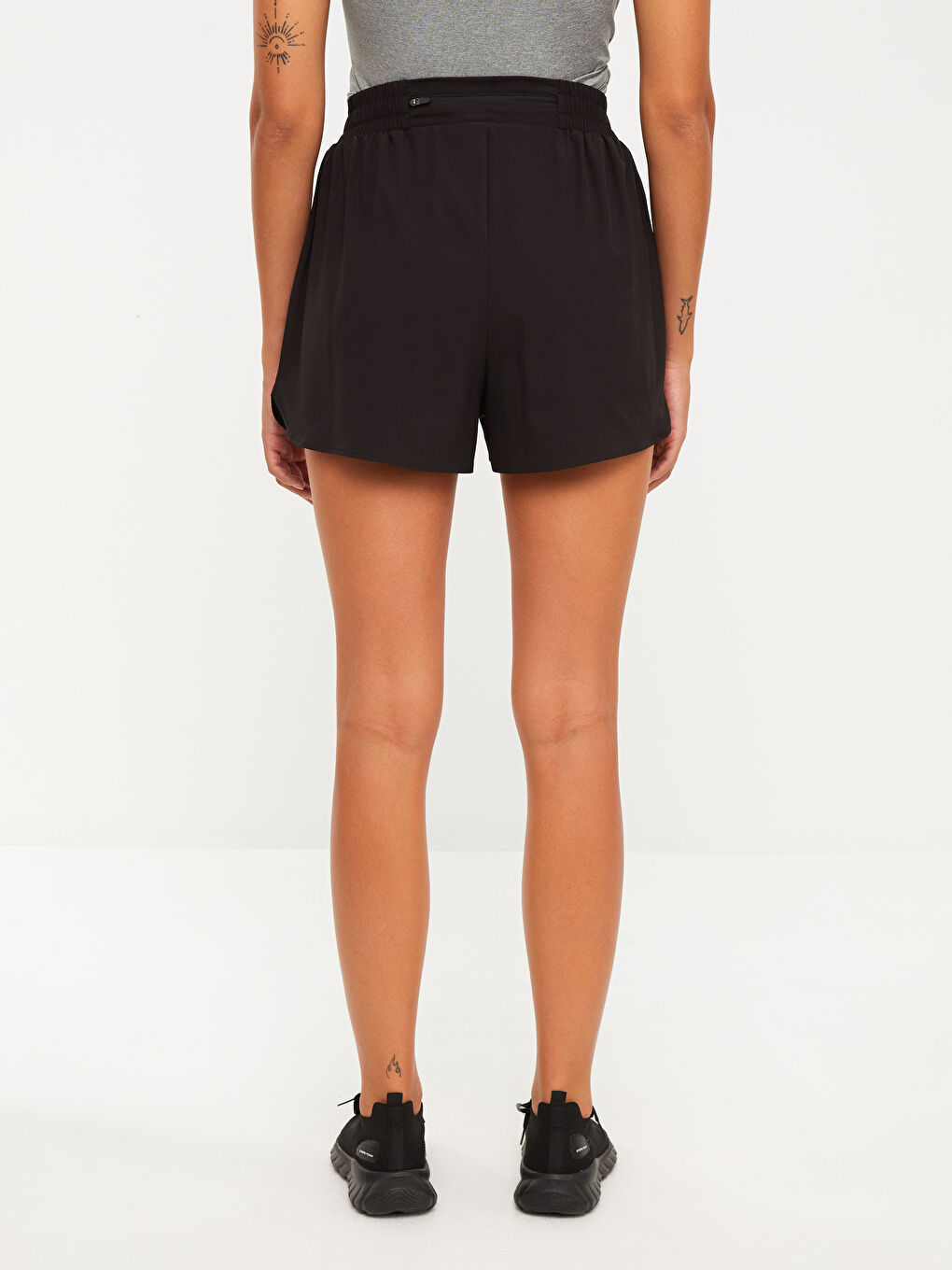 LCW OUTDOOR Women's Straight Elastic Waist Outdoor Shorts -W23200Z8-CVL