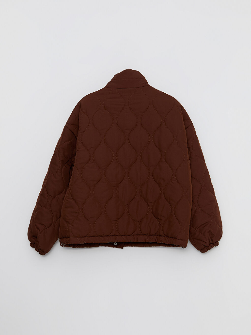 Geacă de Puf Pentru Femei Cu Guler Înalt Model Matlasat Mânecă Lungă-8