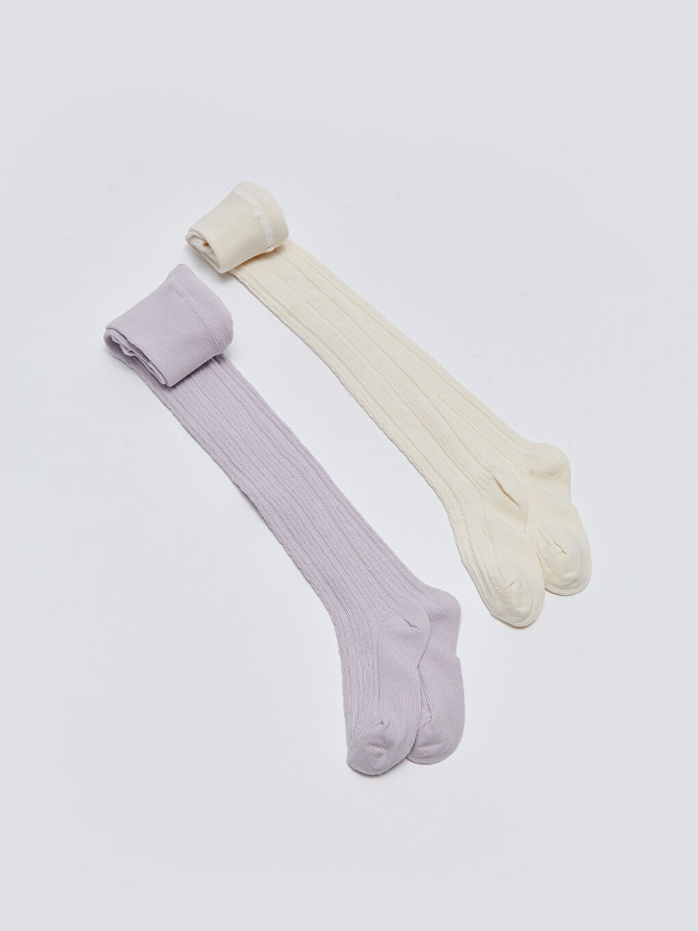 Self-Patterned Girl Pantyhose 2-Pack