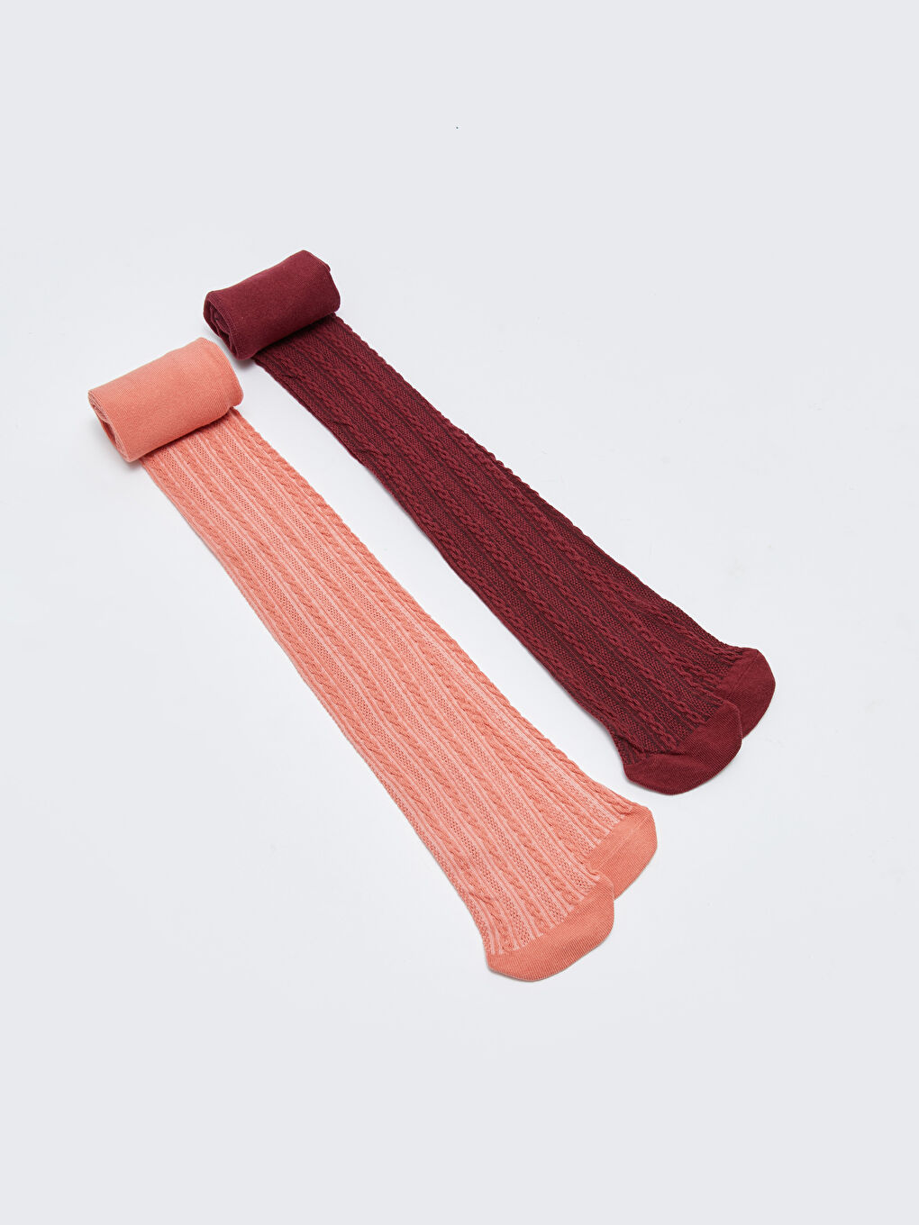 Self-Patterned Girl Pantyhose 2-Pack