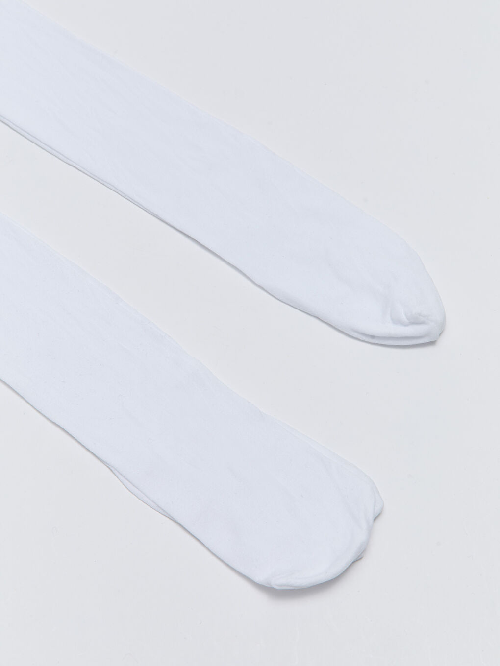 Beyaz Basic Kız Çocuk Külotlu Çorap 2'li-1