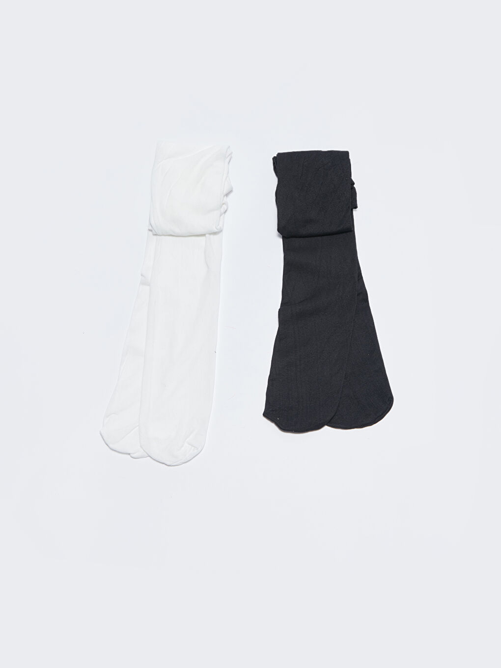 Siyah Basic Kız Çocuk Külotlu Çorap 2'li