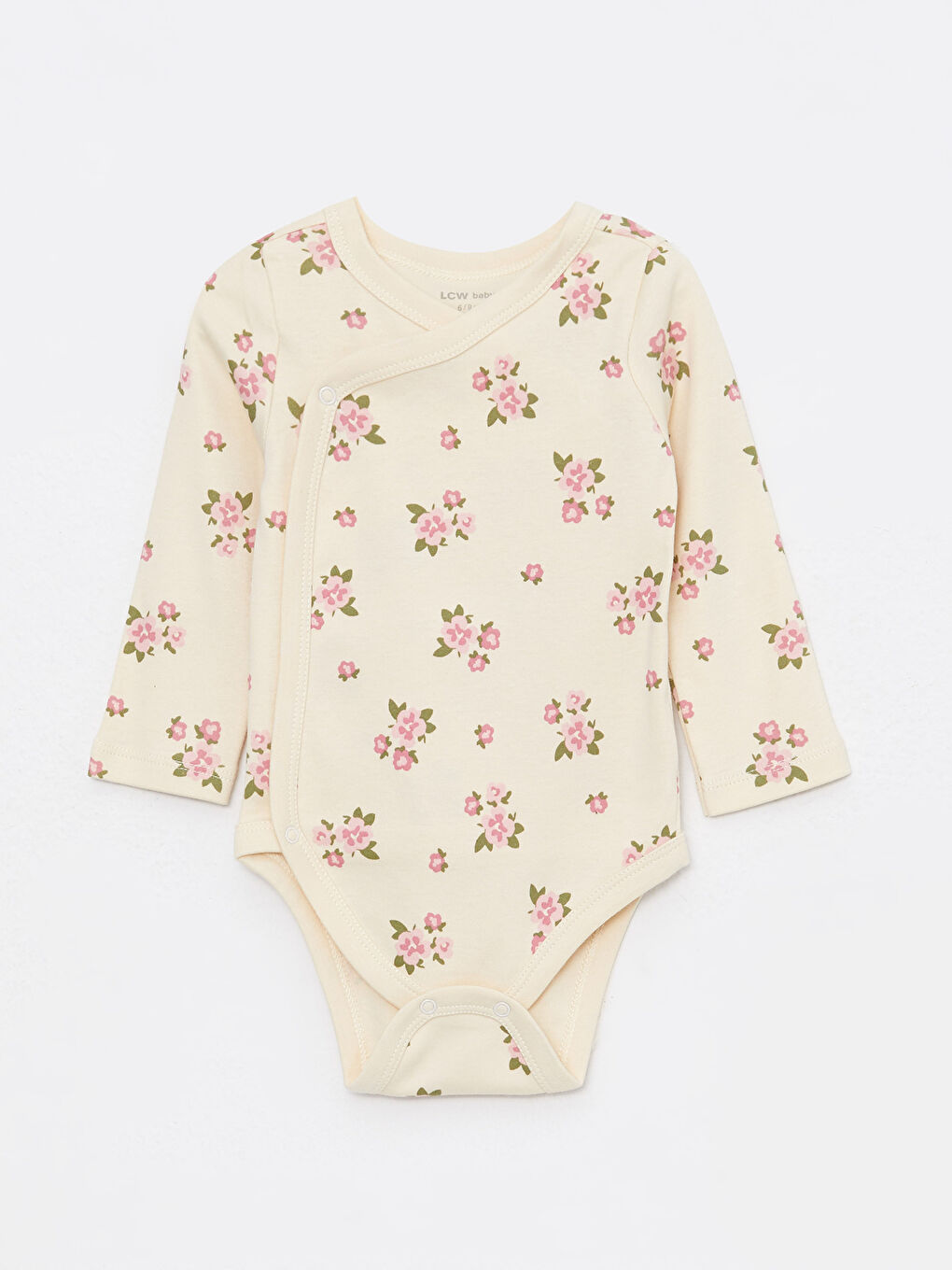 Crew Neck Long Sleeve Printed Baby Girl Bodysuit with Snap Crotch 2-Pack-2