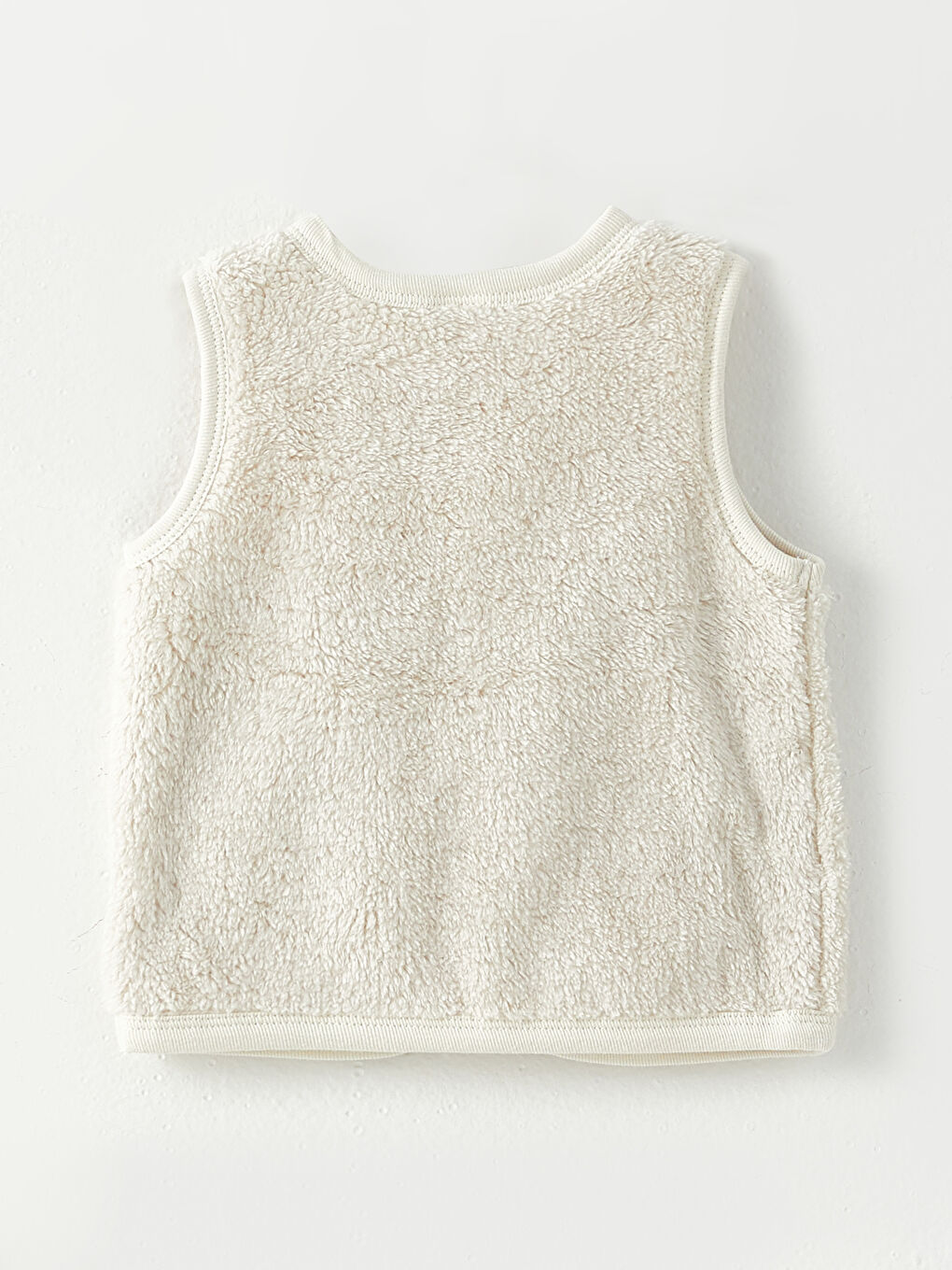 Vestă pluș pentru bebeluși fete cu decolteu în V-1