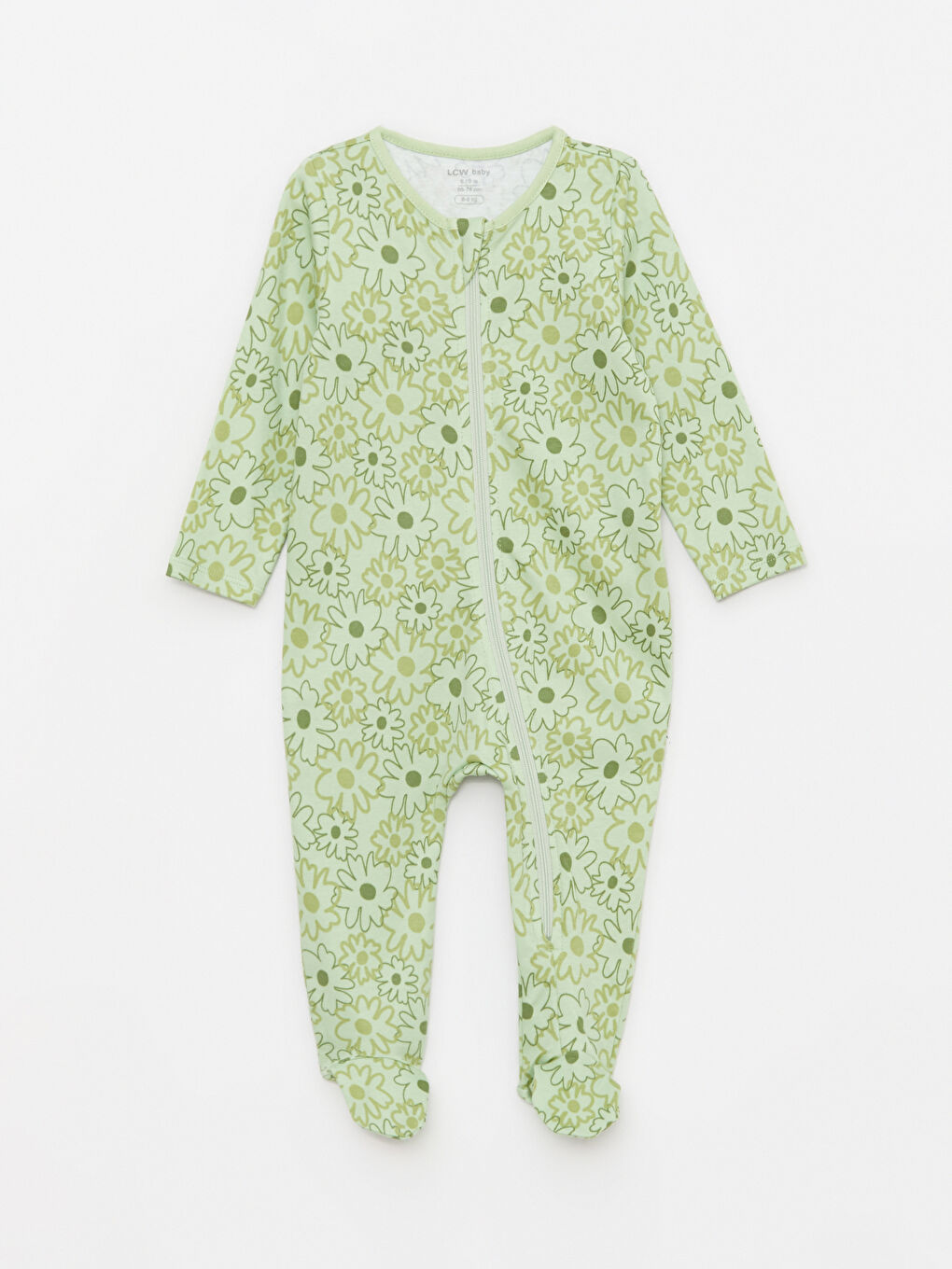 Crew Neck Long Sleeve Printed Cotton Baby Girls' Jumpsuit 2 Pack-2