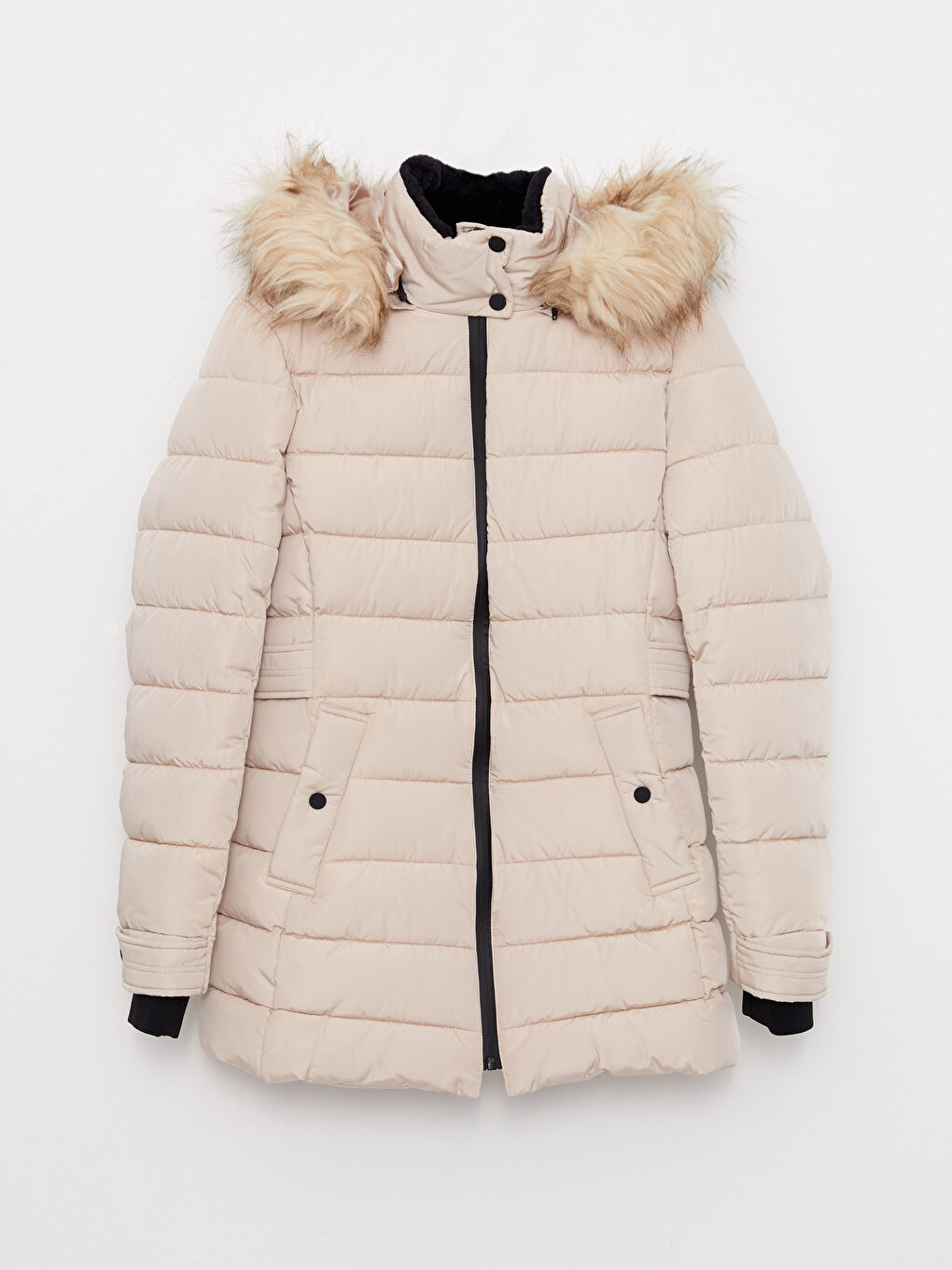 بالطو منتفخ سادة بكابوش للسيدات-6