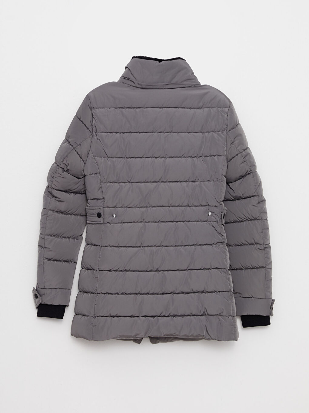 Women's Hooded Plain Puffer Coat-9