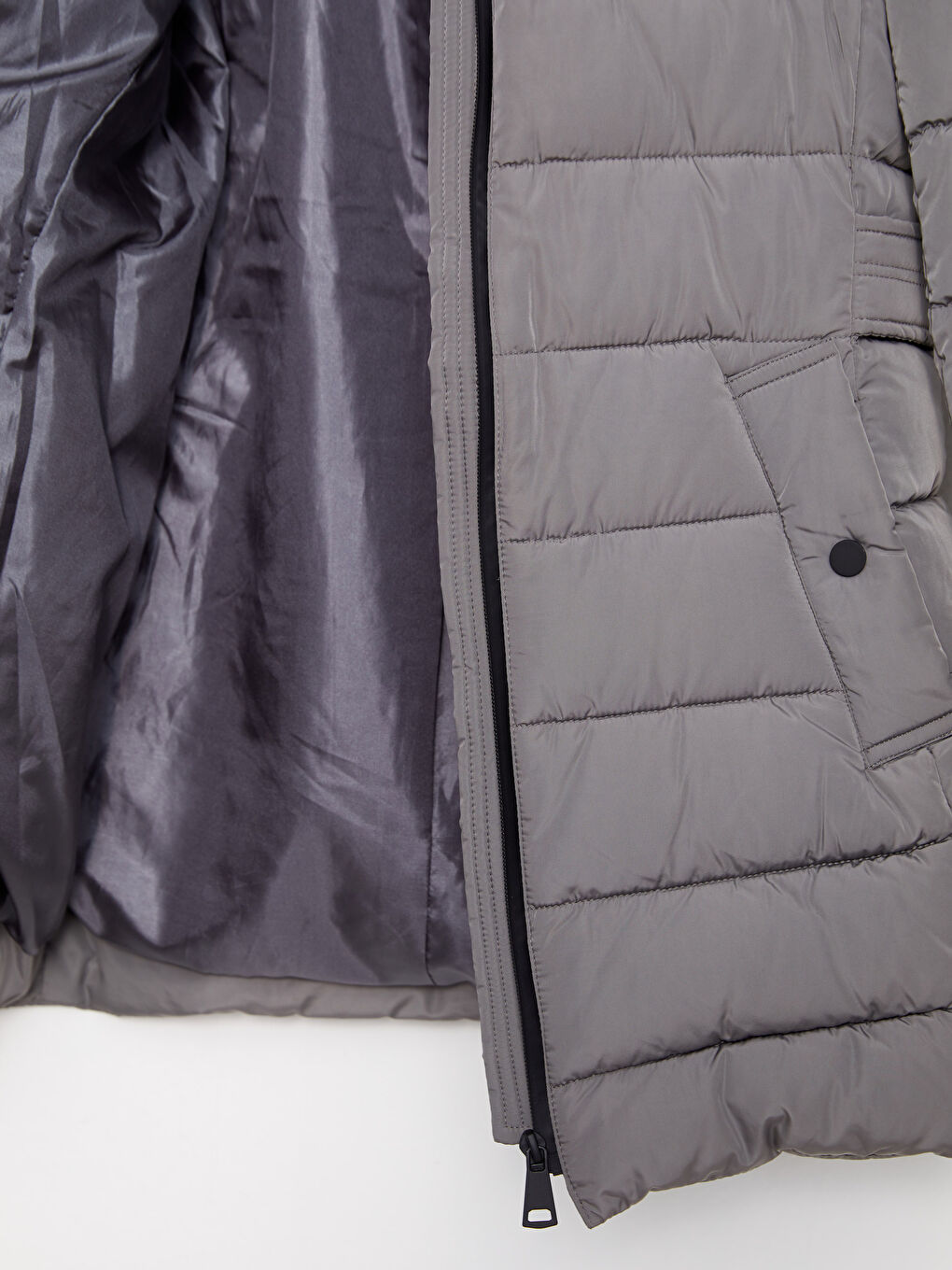Women's Hooded Plain Puffer Coat-10